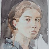 Mi proyecto del curso: Retratos en acuarela: captura la personalidad de tu modelo. Un progetto di Belle arti, Pittura, Pittura ad acquerello e Disegno di ritratti di pauboujorda - 09.03.2024