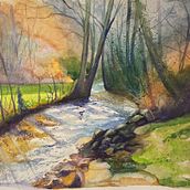My project for course: Painting Realistic Watercolor Landscapes. Projekt z dziedziny  Sztuki piękne,  Malarstwo, Sketching, Malowanie akwarelą, Ilustracja naturalist i czna użytkownika carolynhartmann28 - 17.02.2024