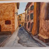 Mi proyecto del curso: Fundamentos de la luz y el color para acuarela. Painting, Watercolor Painting, and Architectural Illustration project by albertonadamas - 03.09.2024