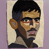 My project for course: Embroidered Portraits with Punch Needle. Een project van Borduurwerk, Punch needle y Textielontwerp van bjorn_tunt - 10.03.2024