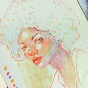 My project for course: Vibrant Portrait Drawing with Colored Pencils. Drawing, Portrait Drawing, Sketchbook, and Colored Pencil Drawing project by Ma. Nire Aquende - 03.08.2024
