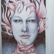 Mein Abschlussprojekt für den Kurs: Kreatives Porträt in Chiaroscuro mit Bleistift. Portrait Drawing, Artistic Drawing, and Colored Pencil Drawing project by Jana - 03.11.2024
