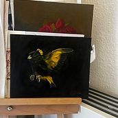 My project for course: Classical Oil Painting for Naturalist Bird Portraiture. Fine Arts, Painting, Oil Painting, and Naturalistic Illustration project by catherinavst - 03.12.2024