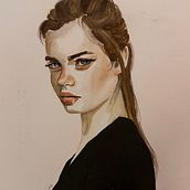 Il mio progetto del corso: Ritratto ad acquerello a partire da una fotografia. Een project van Traditionele illustratie, Aquarelschilderen y  Portrettekening van Carla Pistola - 12.03.2024