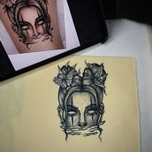 Mój projekt z kursu: Techniki tatuażu: cieniowanie pepper shading Ein Projekt aus dem Bereich Traditionelle Illustration und Tattoodesign von Hrazhyna Snatskaya - 12.03.2024