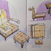 Meu projeto do curso: Técnicas de desenho técnico para representação tridimensional. Un proyecto de Diseño industrial, Diseño de producto, Bocetado, Dibujo, Arquitectura, Diseño, creación de muebles					, Arquitectura interior y Diseño de interiores de Gustavo Rosadas - 14.03.2024