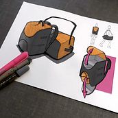 B.bag: mochila para atletas casuais. Un progetto di Design, Product design, Bozzetti, Disegno e Sketchbook di lucassantanacwb - 13.03.2024