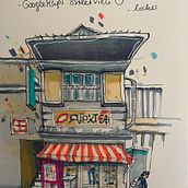 Mein Abschlussprojekt für den Kurs: Expressive Architekturskizzen mit Markern. Sketching, Drawing, Architectural Illustration, Sketchbook & Ink Illustration project by julia_cc - 03.14.2024