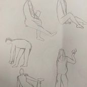 Poses rápidas 2min. Un progetto di Disegno a matita di Noemí Cardona Sánchez - 15.03.2024