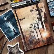 My project for course: Expressive Watercolor Painting: Create Compelling Illustrations. Fine Arts, Painting, and Watercolor Painting project by reihanehshl - 03.15.2024