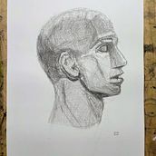My project for course: Graphite Line Drawing for Portrait Sketchbooking. Drawing, Pencil Drawing, and Sketching project by Jelena Mumm - 03.15.2024