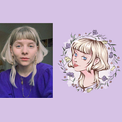 Illustración inspirada en Aurora. Design, Character Design, Fine Arts, Graphic Design, Drawing, Digital Illustration, Portrait Drawing, Artistic Drawing, and Digital Design project by Isamar del Valle Salazar Zambrano - 03.15.2024