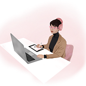 Desk Woman - Creative Minds. Digital Illustration project by Johely Castro - 03.15.2024