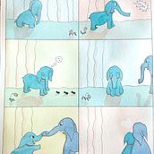 Mi proyecto del curso: Introducción a la psicología del color: la narrativa cromática. Un proyecto de Ilustración tradicional, Bellas Artes, Pintura, Pintura a la acuarela, Ilustración infantil, Narrativa y Teoría del color de Irene Galán - 17.03.2024