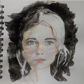 Il mio progetto del corso: Ritratto ad acquerello a partire da una fotografia. Projekt z dziedziny Trad, c, jna ilustracja, Malowanie akwarelą i Portret użytkownika viola_damen - 17.03.2024