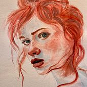 My project for course: Watercolor Portrait from a Photo. Traditional illustration, Watercolor Painting, and Portrait Drawing project by renwill935 - 03.10.2023