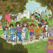 UNITY IN DIVERSITY AND HEALTH. Un progetto di Illustrazione tradizionale, Design, Direzione artistica e Illustrazione digitale di Jiranee Chawirut - 18.03.2024