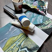 Mon projet du cours : Peinture de paysages enchantés à la gouache. Projekt z dziedziny Trad, c, jna ilustracja,  Malarstwo i Malowanie gwaszami użytkownika Annabelle Morvan - 18.03.2024
