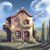 My project for course: Painting in Procreate: Reimagine Your Surroundings. Ilustração digital, Desenho digital, e Pintura digital projeto de Eva-Lotta Kastilan - 17.03.2024