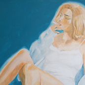 Mein Abschlussprojekt für den Kurs: Frauenporträts mit Acrylfarben malen. Painting, Acr, and lic Painting project by Daniela Wiesinger - 03.18.2024