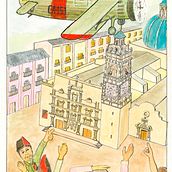 Mi proyecto del curso: El chato que sobrevoló Chelva verano 1938. Fine Arts, Comic, Drawing, Stor, board, and Narrative project by Moigres Marti - 03.18.2024
