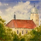 St Martin in Lulec. Watercolor Painting project by Wendy Kahle - 05.08.2023