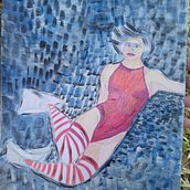 Mi proyecto del curso: Dibujo expresivo de la figura humana: explora formas y colores. Fine Arts, Pencil Drawing, Drawing, Portrait Drawing, Realistic Drawing, Figure Drawing, and Gouache Painting project by maricruz ojeda - 03.19.2024
