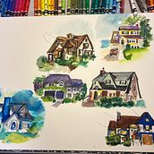 My project for course: Expressive Architectural Sketching with Colored Markers. Sketching, Drawing, Architectural Illustration, Sketchbook & Ink Illustration project by Steph Contreras - 03.19.2024