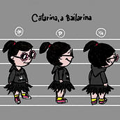 Character Model Sheet - Catarina. Digital Illustration, Children's Illustration, and Character Design project by Ana Karoline Grellmann Cardoso - 03.19.2024
