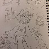 aqua. Character Design, Sketching, Pencil Drawing, Drawing, and Sketchbook project by Beatriz Heimann Gesser - 03.19.2024