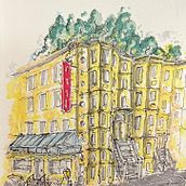 Brooklyn Brownstones. Sketching, Drawing, Architectural Illustration, Sketchbook & Ink Illustration project by Caleb - 03.18.2024