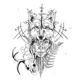 My project for course: Digital Design and Illustration of Tattoos with Procreate. Ilustração tradicional, Design gráfico, Ilustração digital, Desenho de tatuagens, e Desenho digital projeto de justynaborek95 - 20.03.2024