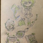 Meu projeto do curso: margot, a fada. Character Design, Sketching, Pencil Drawing, Drawing, and Sketchbook project by Luana Bentes - 04.08.2024