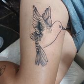 Mi proyecto del curso: Tatuaje para principiantes - Colibrí. Tattoo Design, and Traditional illustration project by Sol Ayelén Pizzo - 03.16.2024