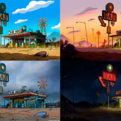 Mi proyecto del curso: Pintura digital de fondos para animación Ein Projekt aus dem Bereich Traditionelle Illustration, Animation, Digitale Illustration und Digitale Malerei von Steph Decuir - 12.05.2024
