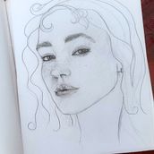My project for course: Portrait Sketchbooking: Explore the Human Face. Esboçado, Desenho, Desenho de retrato, Desenho artístico, e Sketchbook projeto de Helena Ljoljic - 21.03.2024