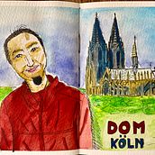 Mein Abschlussprojekt für den Kurs: Aquarellsketching: Drück deine Ideen aus. Traditional illustration, Sketching, Creativit, Drawing, Watercolor Painting, and Sketchbook project by Pamela Lee - 03.21.2024