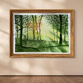 My project for course: Dreamy Watercolor Landscapes: Paint with Light. Painting, and Watercolor Painting project by Eva Karakoudi - 03.19.2024