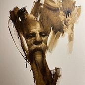My project for course: Expressive Monochromatic Oil Portraits. Projekt z dziedziny  Sztuki piękne,  Malarstwo, Portret i Malarstwo olejowe użytkownika modyalqaasem - 22.03.2024