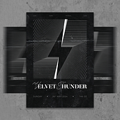 Velvet Thunder | concert poster. Un progetto di Design di poster , Design e Graphic design di Luisa - 01.01.2024