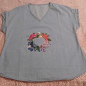 Mi proyecto del curso: Diseño de moda: pintura y bordado sobre prendas. Painting, Fashion Design, Embroider, DIY, Upc, cling, and Textile Design project by Maria C Muñoz - 03.21.2024