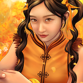 Leeseo as Xiaoyu. Portrait Drawing, and Digital Drawing project by David Katona - 03.16.2024