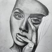 Mi proyecto del curso: Retrato realista con lápiz de grafito. Un proyecto de Ilustración tradicional, Bellas Artes, Bocetado, Dibujo, Dibujo de Retrato, Dibujo realista, Dibujo artístico, Dibujo anatómico y Dibujo a lápiz de nuriavictoria9 - 24.03.2024
