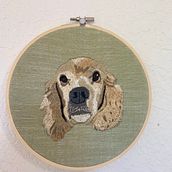 My project for course: Lively Pet Portraits: Fur Embroidery Techniques. Arts, Crafts, Embroider, and Textile Design project by letycastro - 03.22.2023