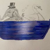 Mon projet du cours : Dessin d'animaux fantastiques au crayon graphite et à l'aquarelle. Un proyecto de Pintura, Dibujo a lápiz, Dibujo, Pintura a la acuarela y Dibujo artístico de laetitia_laguerre - 24.03.2024