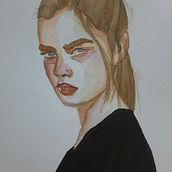 Mi proyecto del curso: Retrato en acuarela a partir de una fotografía_ Edni López. Traditional illustration, Watercolor Painting, and Portrait Drawing project by Edni López - 03.24.2024