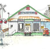 A local Feed Store. Een project van Architectuur,  Urban art y  Tekening van Tim Conner - 20.03.2024