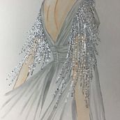 Couture Gown Fashion Illustration.  project by Crystal Gaye - 03.24.2024