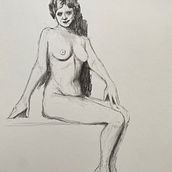 Mon projet du cours : Principes de base du dessin de corps humains au fusain. Fine Arts, Drawing, Realistic Drawing, and Figure Drawing project by mariednt - 03.26.2024
