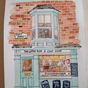Mi proyecto del curso: Ilustración urbana en acuarela: retrata tu ciudad. Painting, Drawing, Watercolor Painting, and Architectural Illustration project by gardel_alba - 03.26.2024